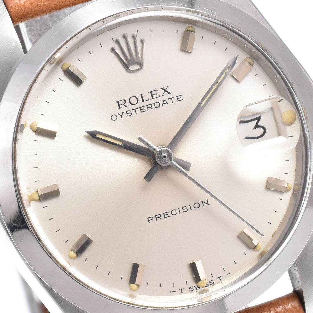 ROLEX Oyster Date 6466 vintage Cal.1225 Silver Dial Hand Winding Unisex
 Watch C#149540