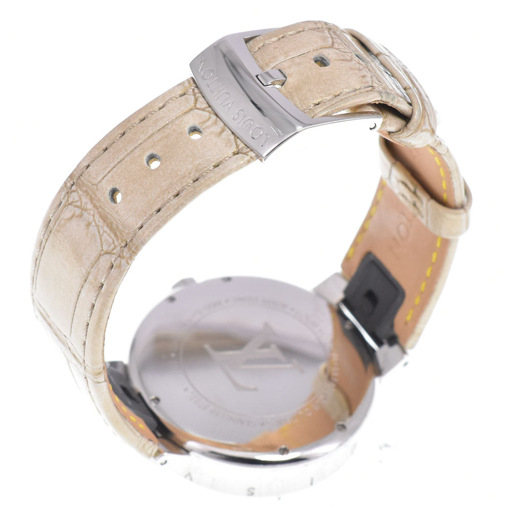 with paper LOUIS VUITTON Tambour Moon Divine MM QA019Z diamond White shell Dial Quartz Ladies
 Watch B#149542