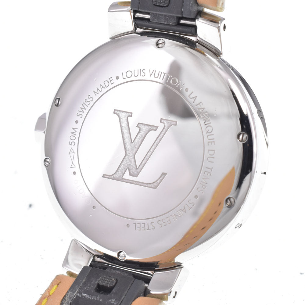 with paper LOUIS VUITTON Tambour Moon Divine MM QA019Z diamond White shell Dial Quartz Ladies
 Watch B#149542