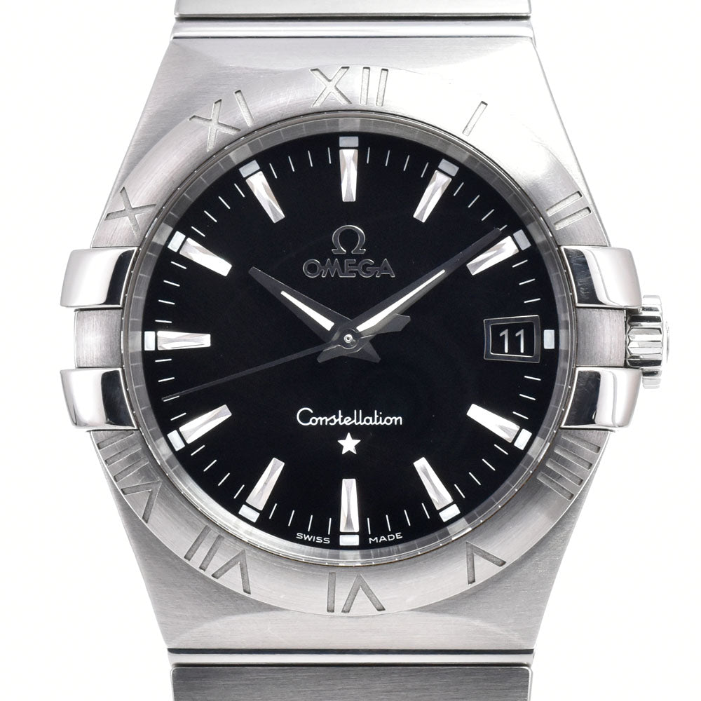 with paper OMEGA Constellation Blush 123.10.35.60.01.001 Date black Dial Quartz Men's
 Watch C#149546