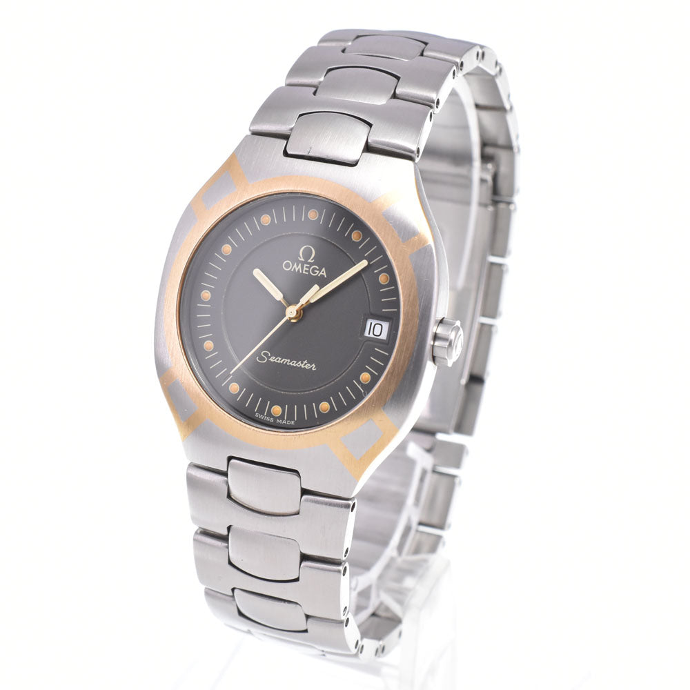 with paper OMEGA Seamaster Polaris 2510.40 Date Stainless Steel / K18 gray Dial Quartz Men's
 Watch C#149547