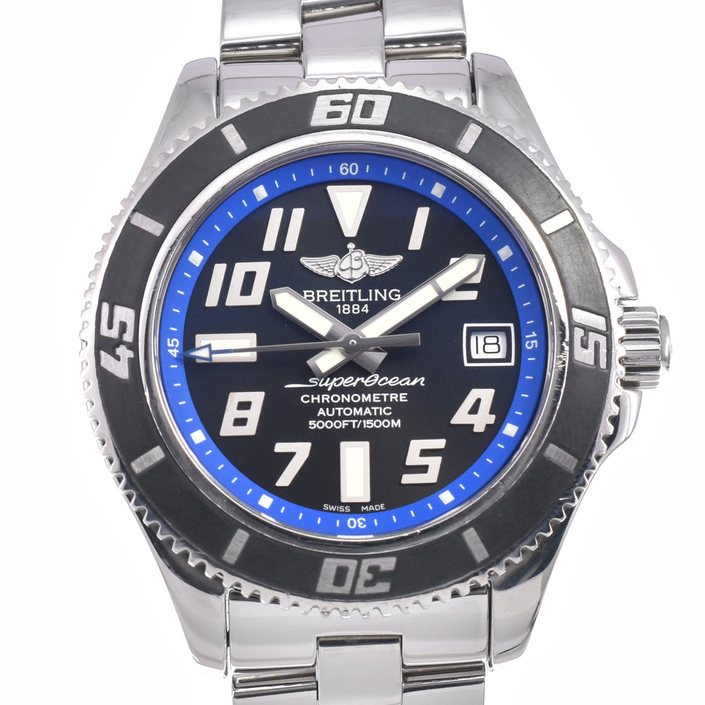 with paper BREITLING Super Ocean 42 A17364 Date black Dial Automatic Men's
 Watch C#149554