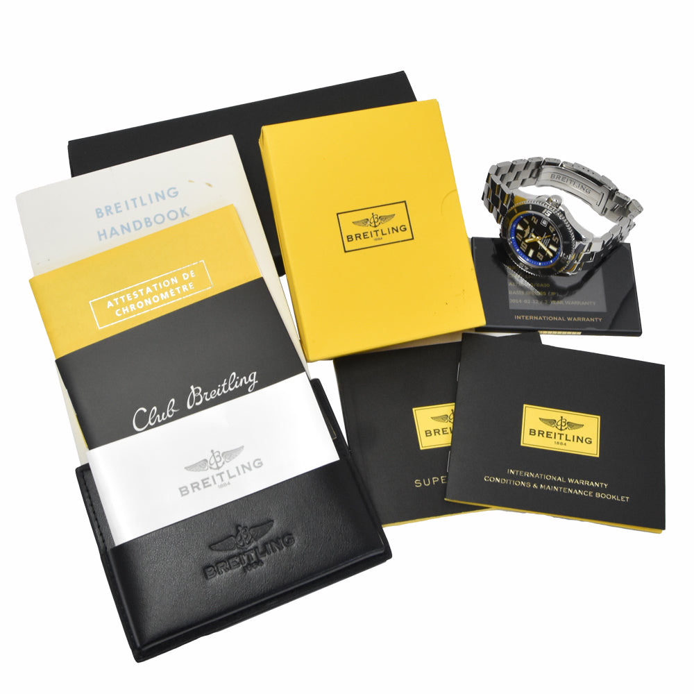 with paper BREITLING Super Ocean 42 A17364 Date black Dial Automatic Men's
 Watch C#149554
