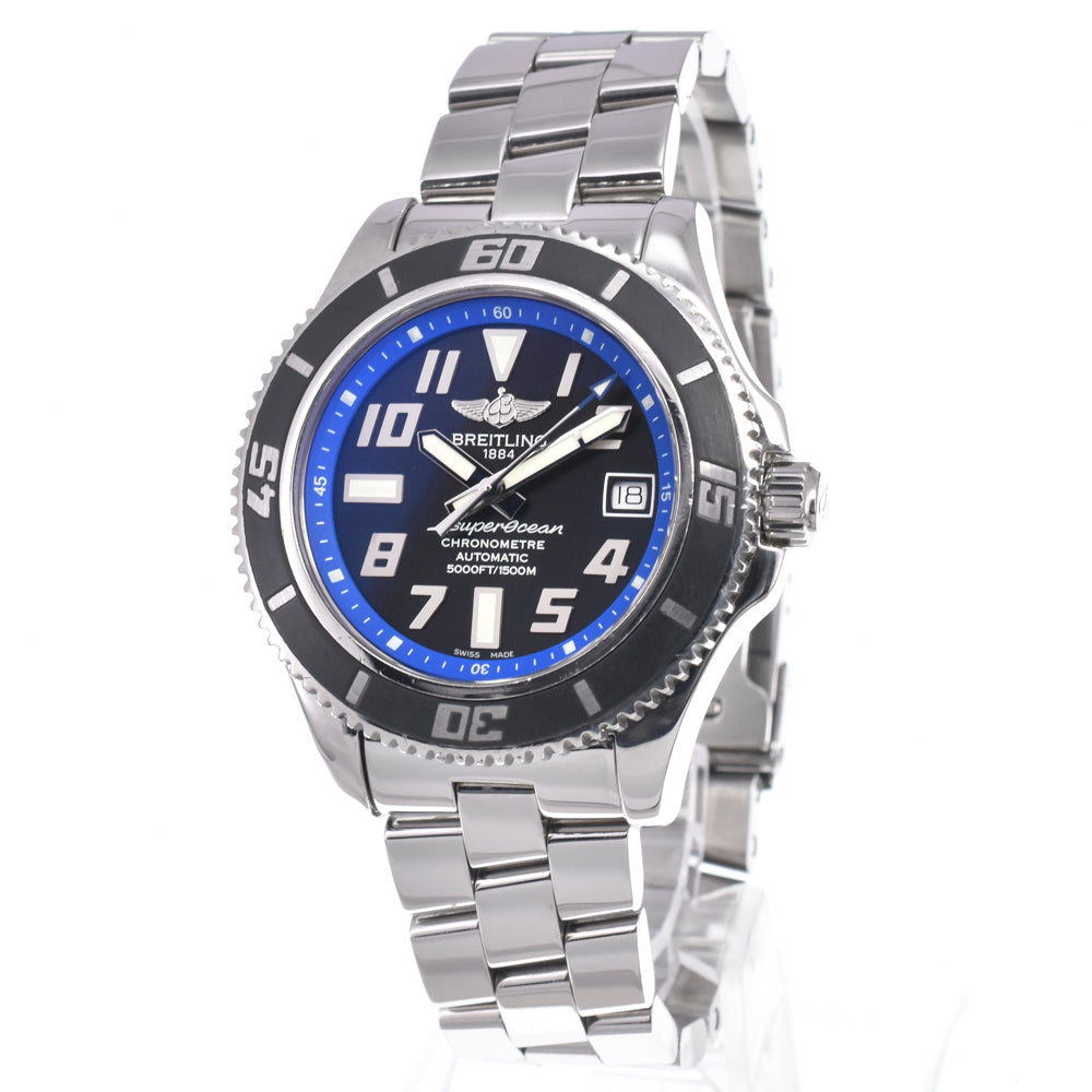with paper BREITLING Super Ocean 42 A17364 Date black Dial Automatic Men's
 Watch C#149554