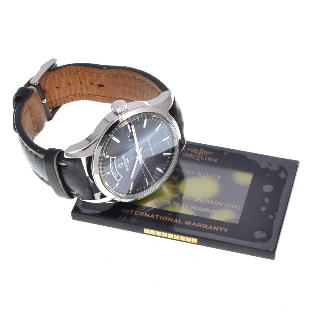 with paper BREITLING Transocean A45310 Day date black Dial Automatic Men's
 Watch C#149559