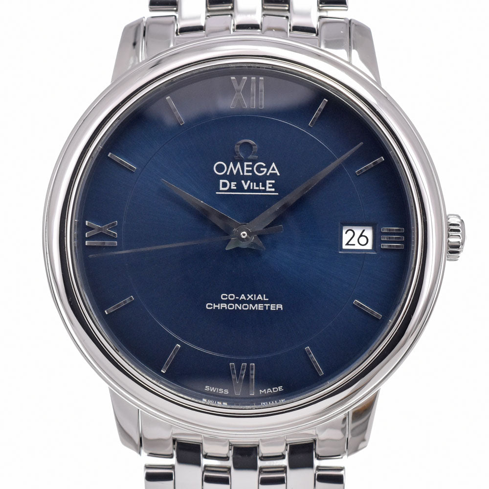 with paper OMEGA De Ville Prestige 424.10.37.20.03.001 Navy Dial Automatic Men's
 Watch A#149568