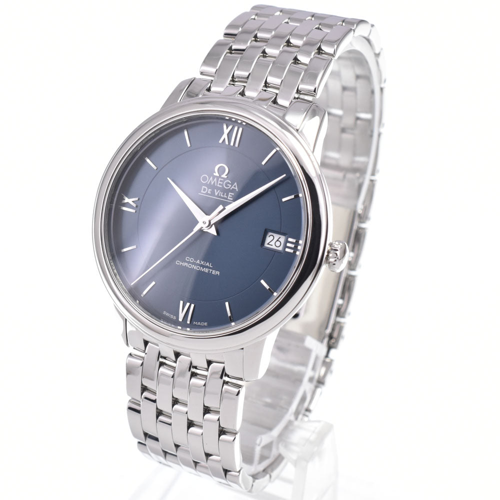 with paper OMEGA De Ville Prestige 424.10.37.20.03.001 Navy Dial Automatic Men's
 Watch A#149568