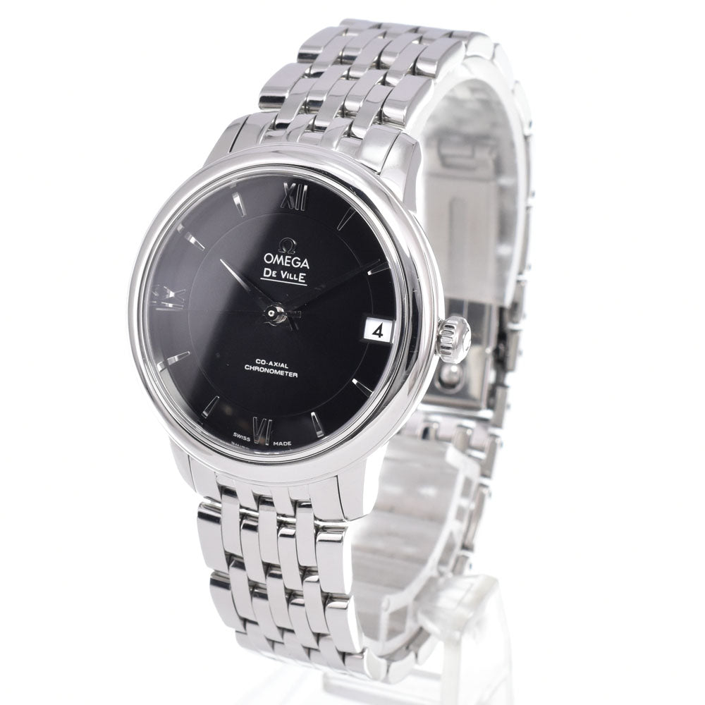 with paper OMEGA De Ville 424.10.33.20.01.00﻿1 Prestige Co-Axial black Dial Automatic Ladies
 Watch A#149572