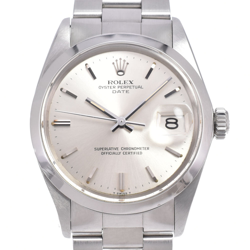 ROLEX Oyster perpetual date 1500 vintage Cal.1570 Silver Dial Automatic Men's
 Watch C#149578