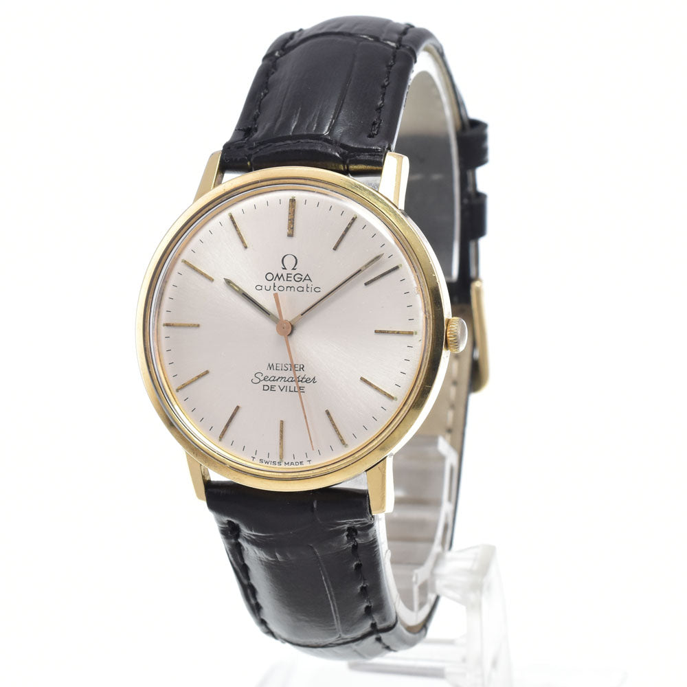OMEGA Seamaster De Ville 165.008 vintage Cal.711 Cap Gold Double Name Silver Dial Automatic Men's
 Watch I#149582