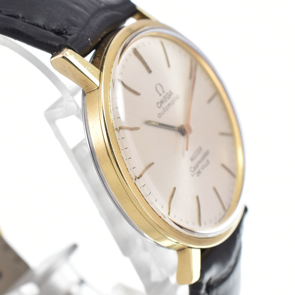 OMEGA Seamaster De Ville 165.008 vintage Cal.711 Cap Gold Double Name Silver Dial Automatic Men's
 Watch I#149582
