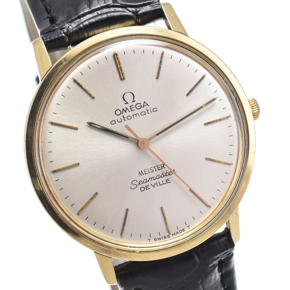 OMEGA Seamaster De Ville 165.008 vintage Cal.711 Cap Gold Double Name Silver Dial Automatic Men's
 Watch I#149582