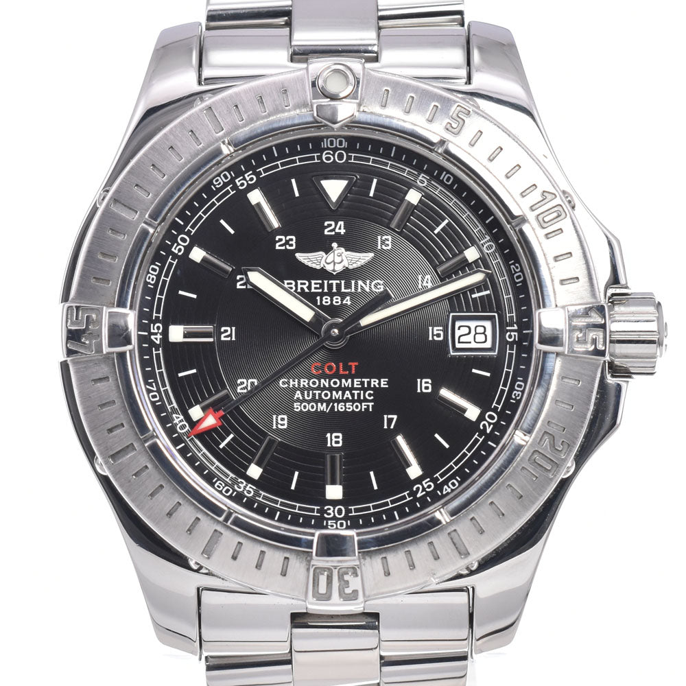 with paper BREITLING Colt A17380 Date black Dial Automatic Men's
 Watch C#149592