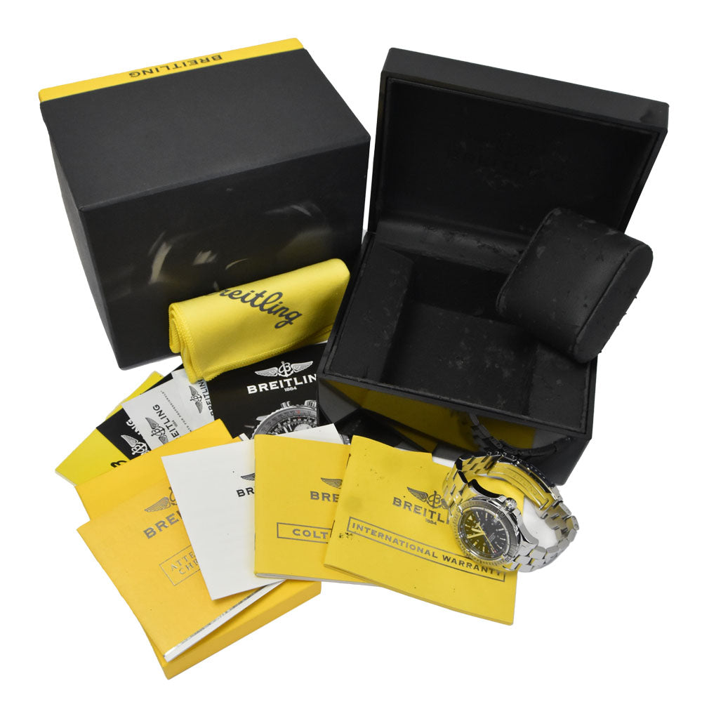 with paper BREITLING Colt A17380 Date black Dial Automatic Men's
 Watch C#149592