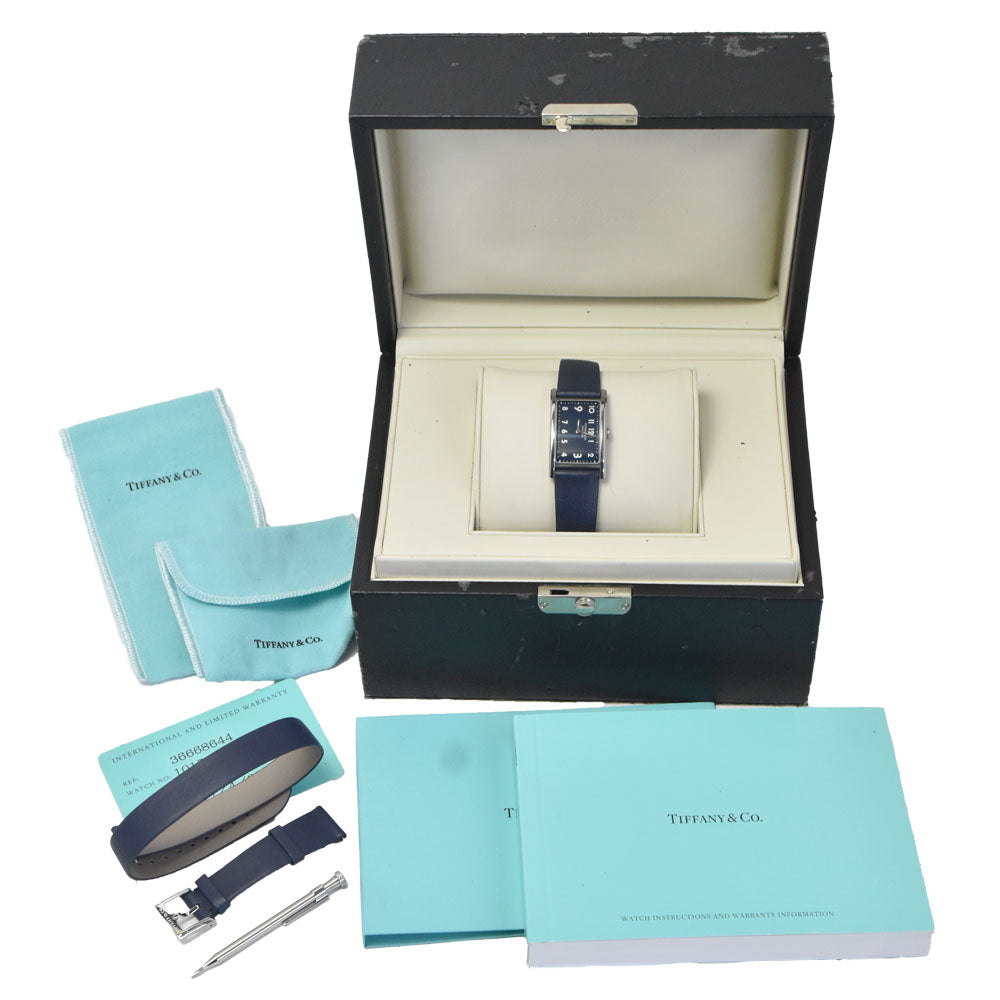 with paper TIFFANY&Co. East West Mini 36668644 blue Dial Quartz Ladies
 Watch C#149596