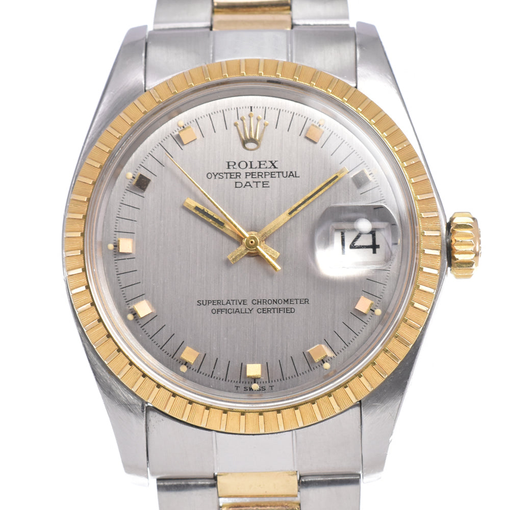 ROLEX Oyster Perpetual Date 1505 vintage Cal.1570 gray Dial Automatic Men's
 Watch D#149604