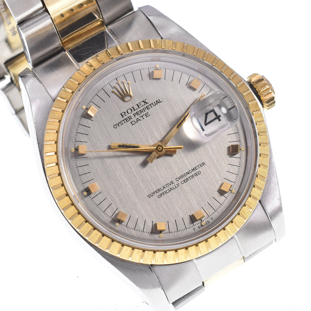 ROLEX Oyster Perpetual Date 1505 vintage Cal.1570 gray Dial Automatic Men's
 Watch D#149604