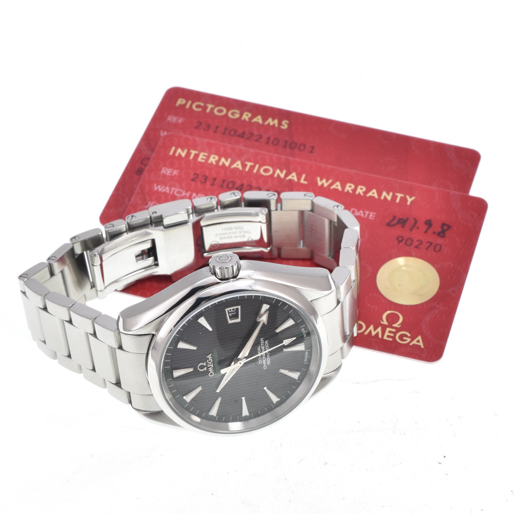 with paper OMEGA Seamaster Aqua Terra 231.10.42.21.01.001 black Dial Automatic Men's
 Watch N#149608