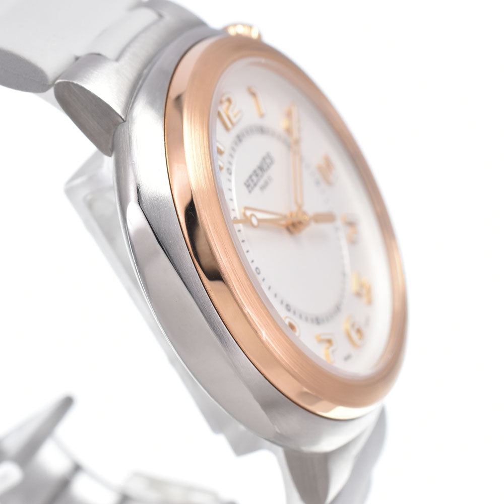 HERMES SD1.520 Hermes Cut Stainless Steel/18K Pink Gold Silver Dial Automatic Men's
 Watch B#149612