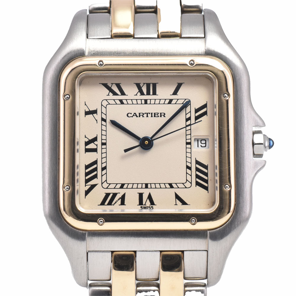 CARTIER PANTHERELM Stainless Steel/K18YG Ivory Dial Quartz Unisex
 Watch D#149617