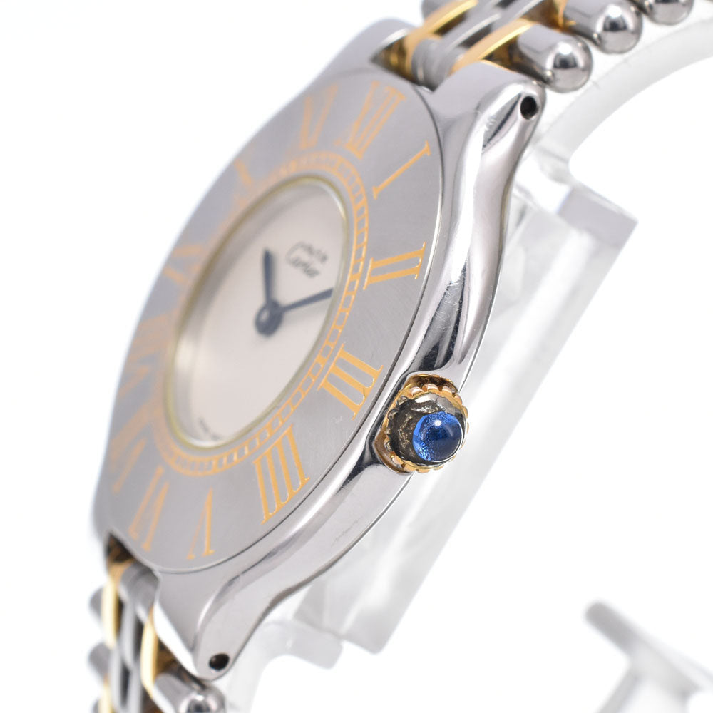 CARTIER Must21 Vantian W10050F4 Stainless Steel/Gold Plated Ivory Dial Quartz Men's
 Watch C#149626