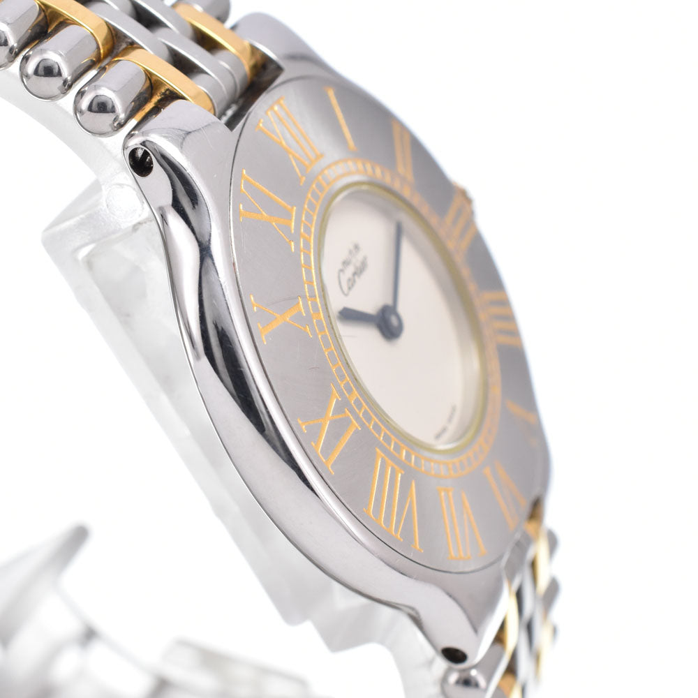 CARTIER Must21 Vantian W10050F4 Stainless Steel/Gold Plated Ivory Dial Quartz Men's
 Watch C#149626