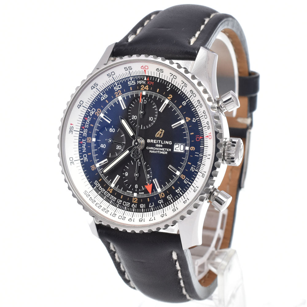 BREITLING Navi timer A24322 Chronograph Date GMT Black / Silver Dial Automatic Men's
 Watch E#149632