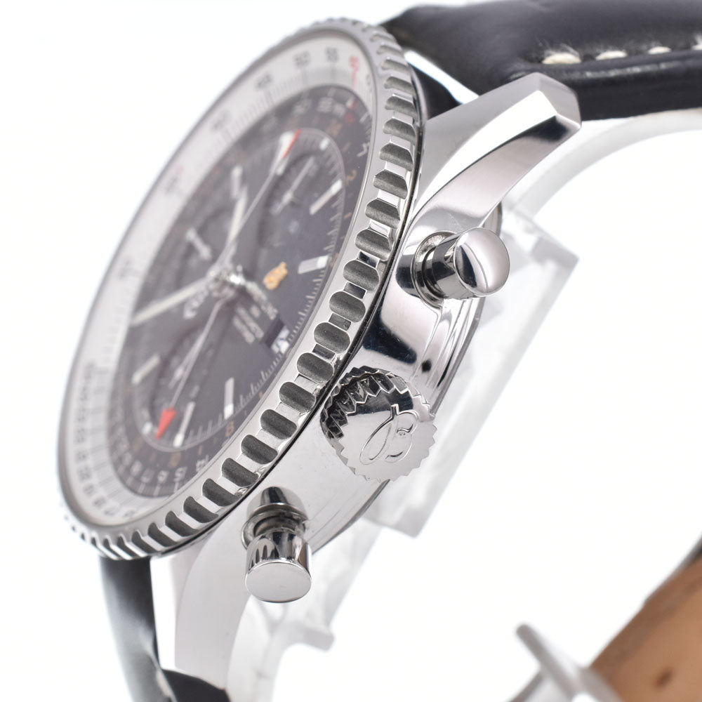 BREITLING Navi timer A24322 Chronograph Date GMT Black / Silver Dial Automatic Men's
 Watch E#149632