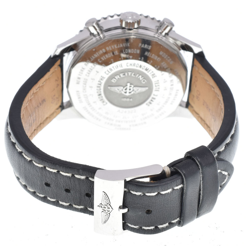 BREITLING Navi timer A24322 Chronograph Date GMT Black / Silver Dial Automatic Men's
 Watch E#149632