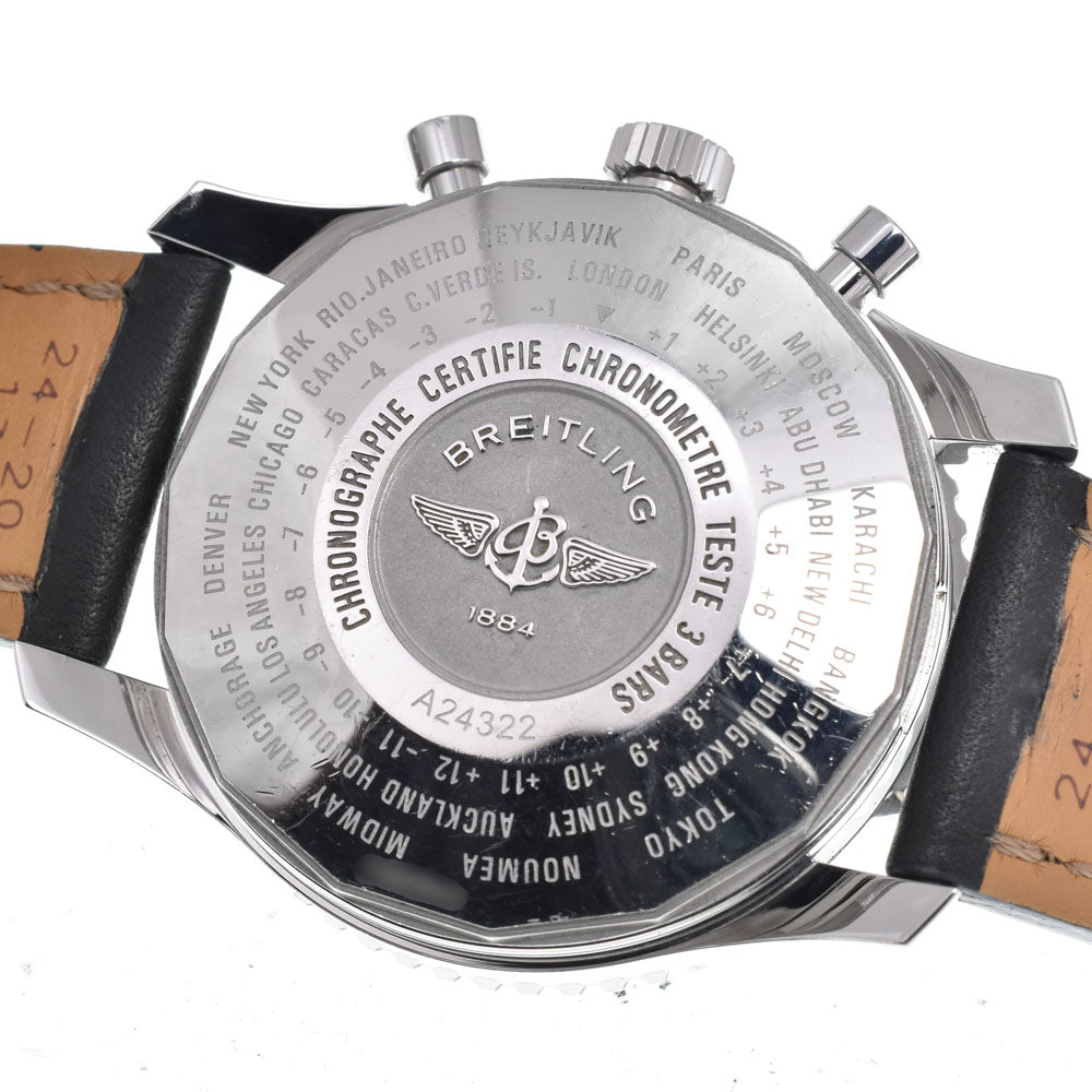 BREITLING Navi timer A24322 Chronograph Date GMT Black / Silver Dial Automatic Men's
 Watch E#149632