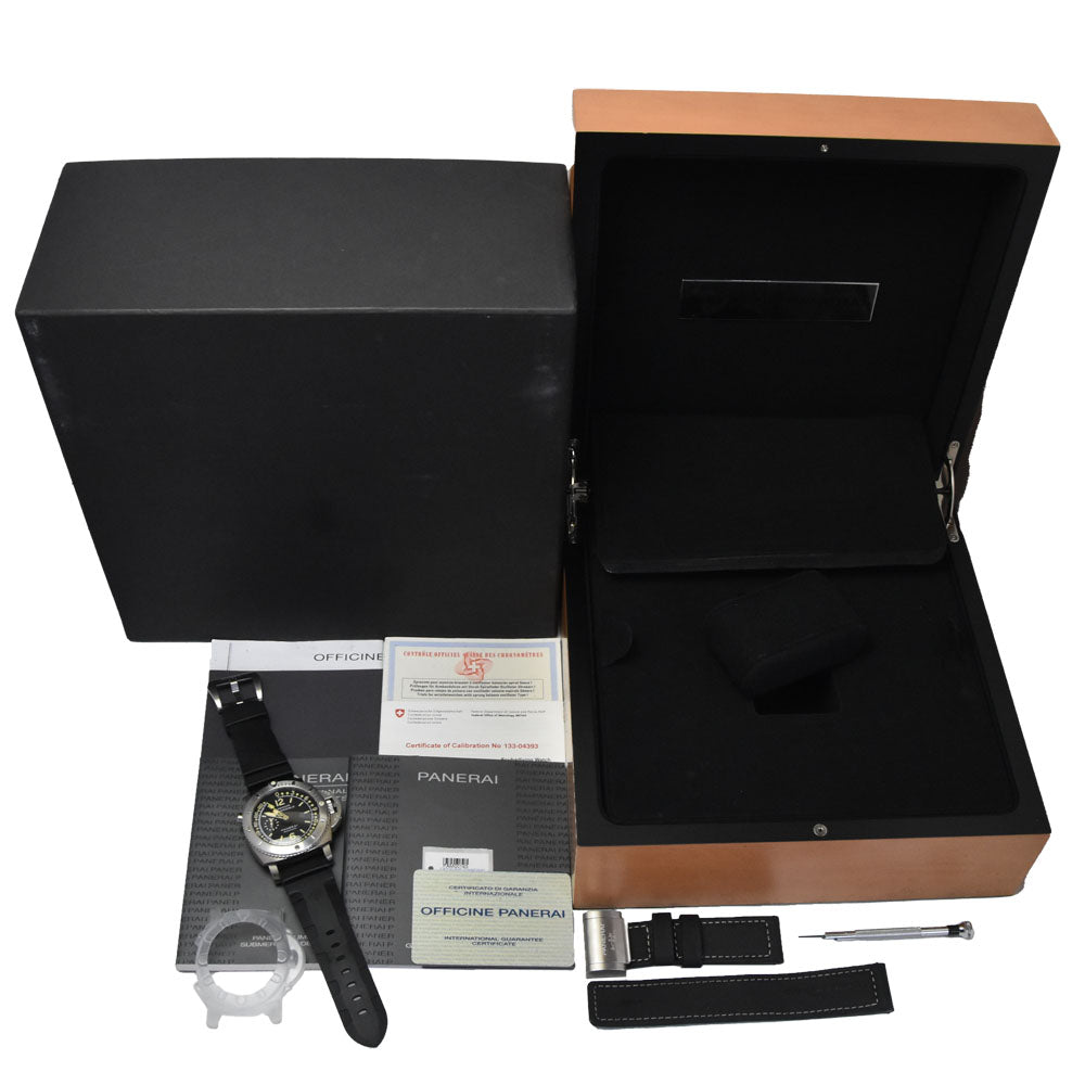 with paper PANERAI Luminor Submersible PAM00193 black Dial Automatic Men's
 Watch C#149633