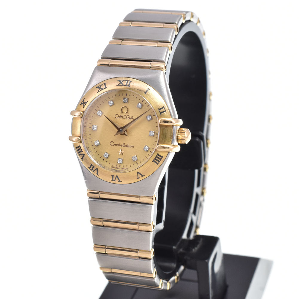 OMEGA Constellation Mini 1262.15 12P diamond Stainless Steel/K18YG gold Dial Quartz Ladies
 Watch C#149639