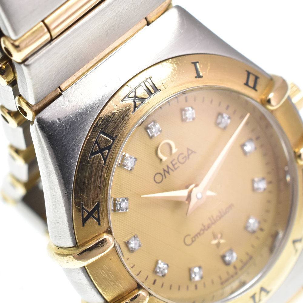 OMEGA Constellation Mini 1262.15 12P diamond Stainless Steel/K18YG gold Dial Quartz Ladies
 Watch C#149639