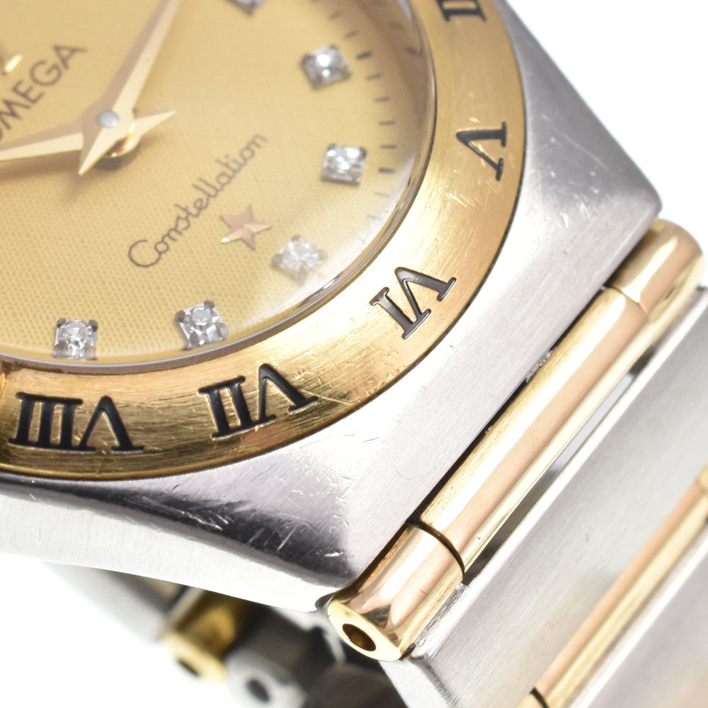 OMEGA Constellation Mini 1262.15 12P diamond Stainless Steel/K18YG gold Dial Quartz Ladies
 Watch C#149639