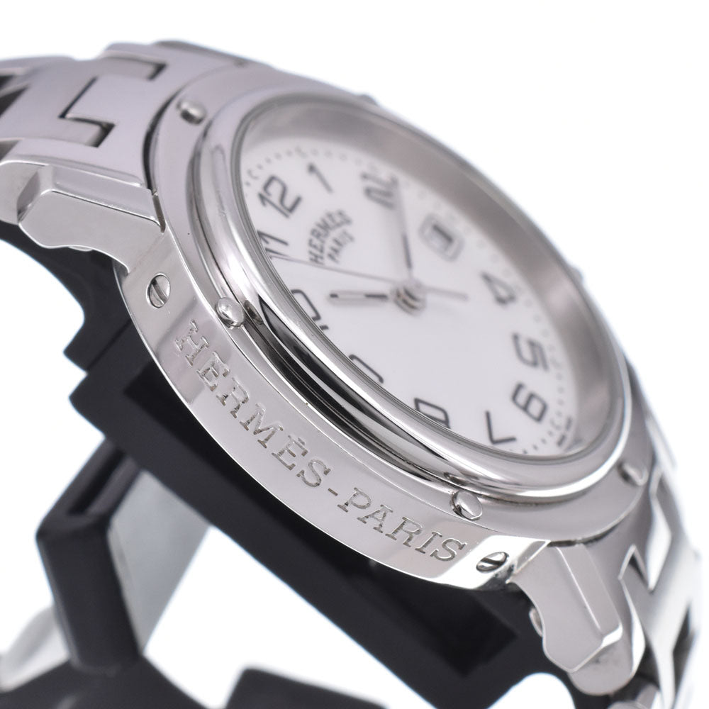 HERMES Clipper CL6.410 Date White shell Dial Quartz Men's
 Watch C#149642