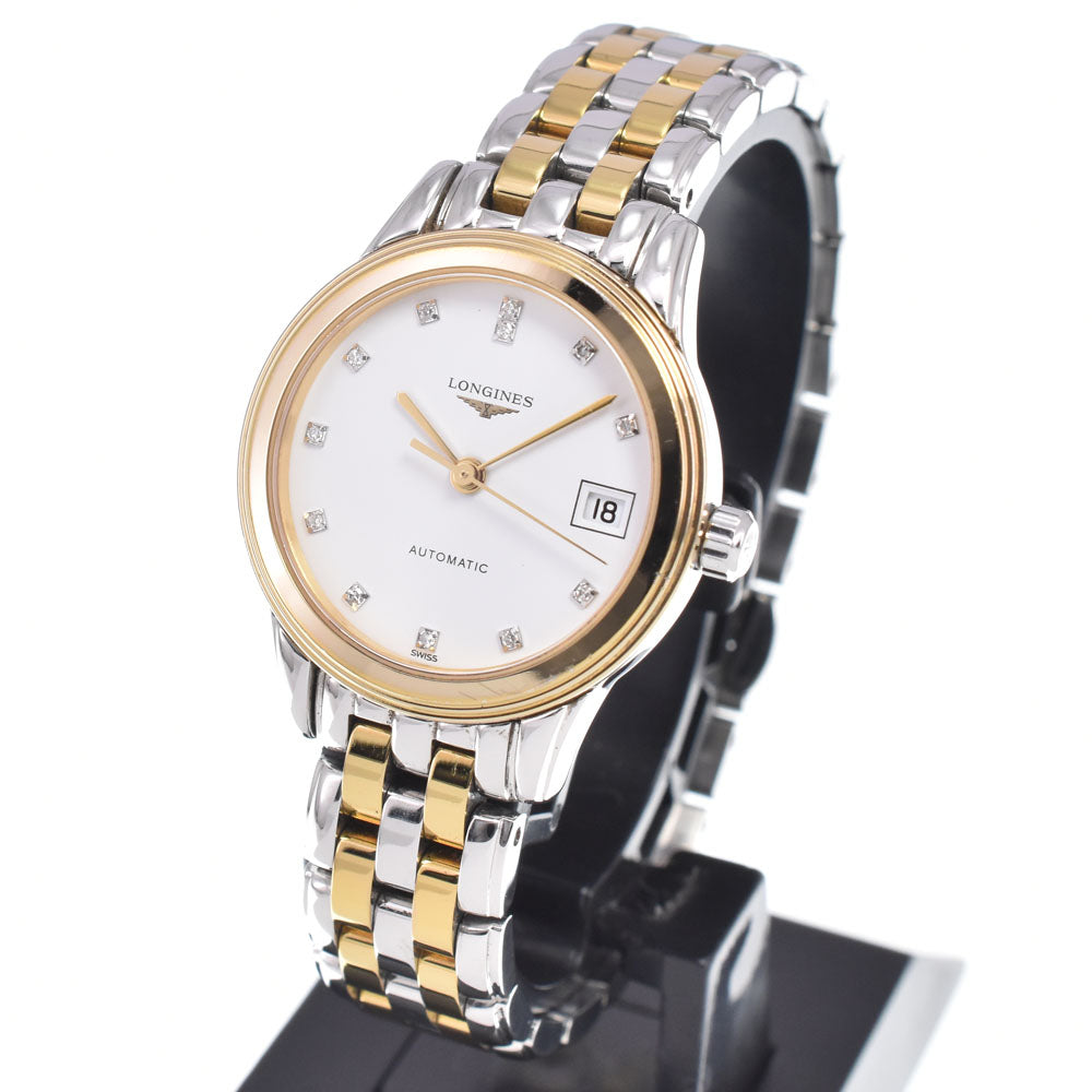 LONGINES Flagship L4.274.3 12P Diamond Date white Dial Automatic Ladies
 Watch D#149643