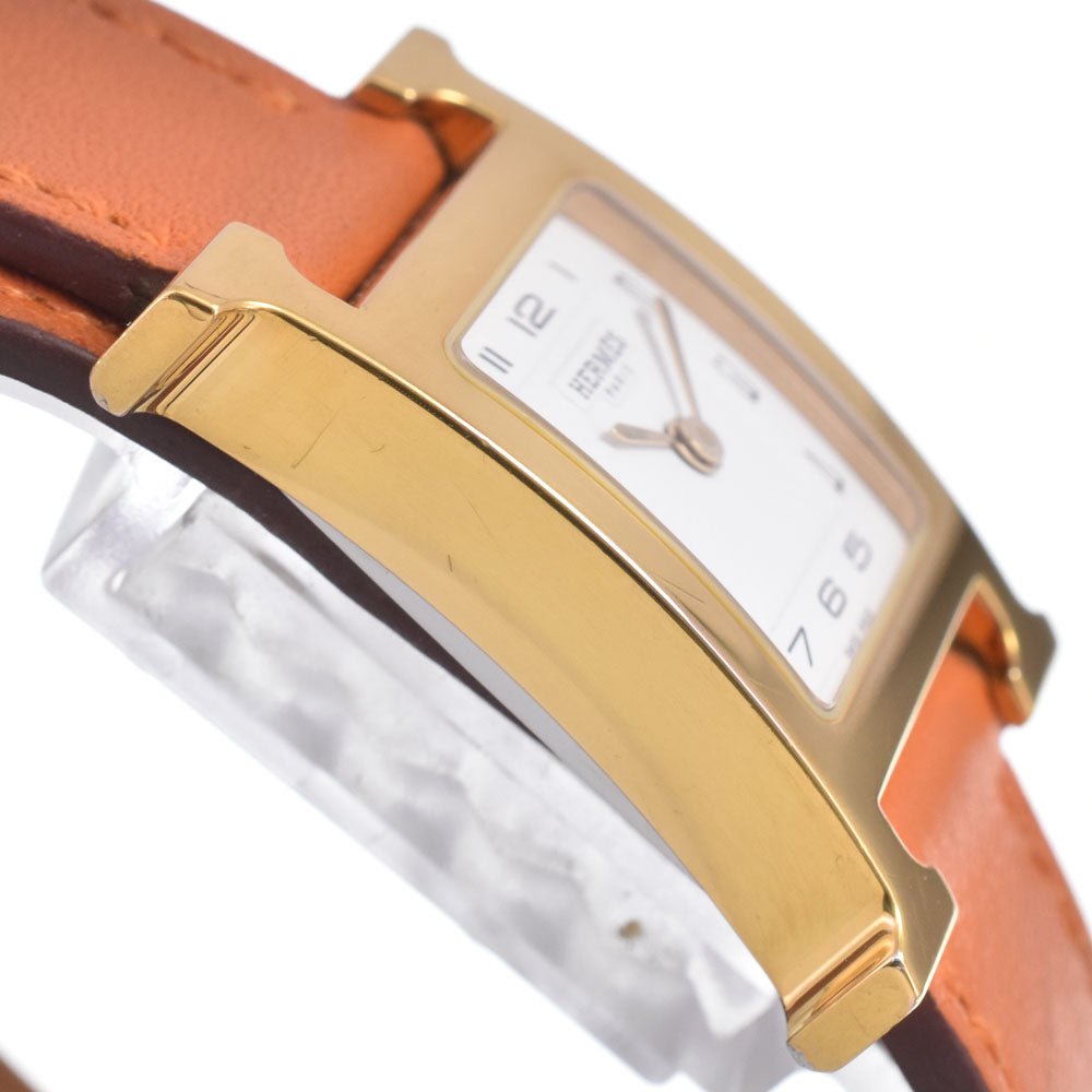 HERMES H watch HH1.201 Dubrutur white Dial Quartz Ladies
 Watch D#149645
