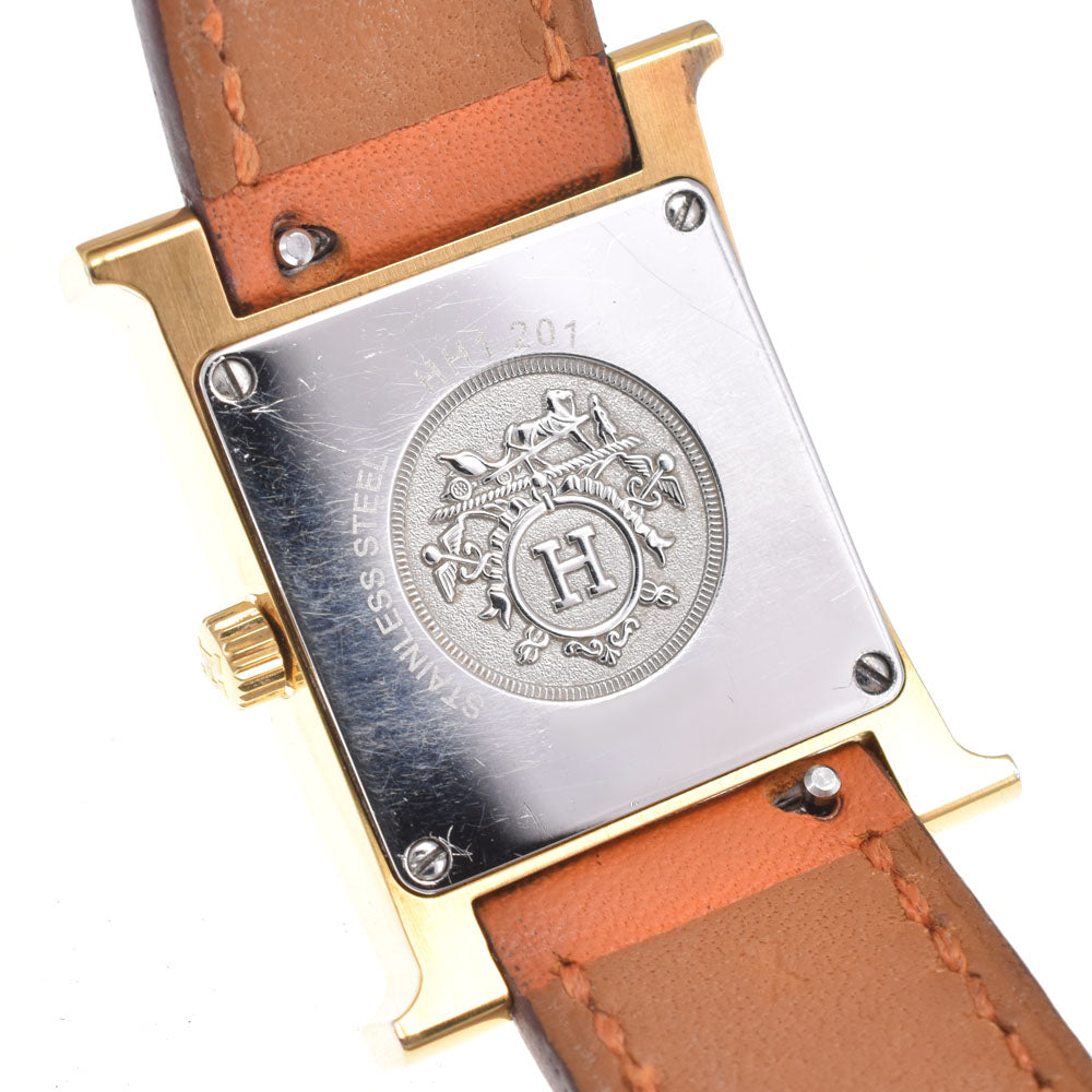 HERMES H watch HH1.201 Dubrutur white Dial Quartz Ladies
 Watch D#149645