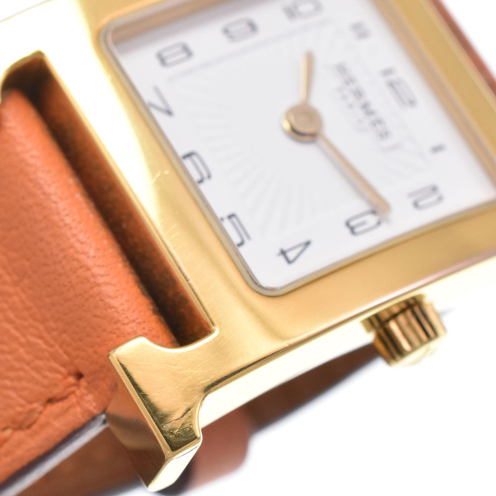 HERMES H watch HH1.201 Dubrutur white Dial Quartz Ladies
 Watch D#149645