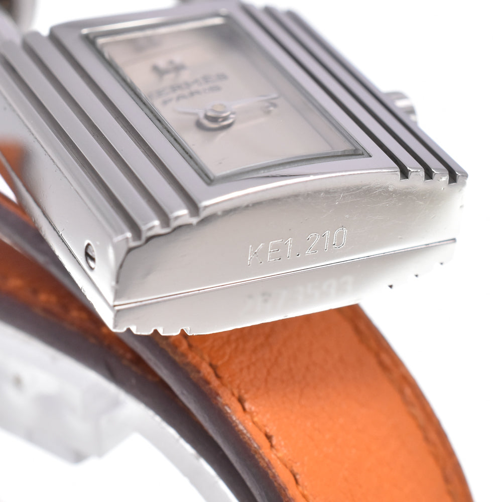 with paper HERMES Kelly watch KE1.210 Dubrutur Silver Dial Quartz Ladies
 Watch D#149646
