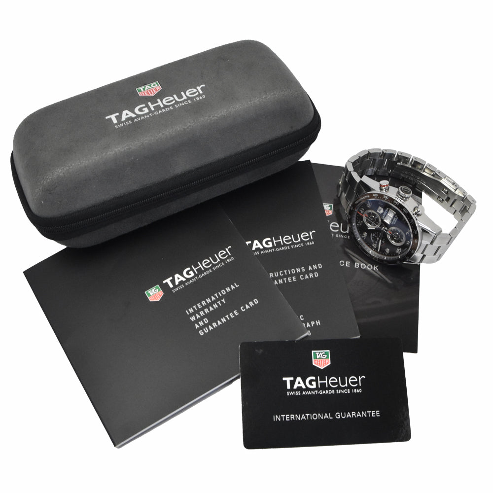 with paper TAG HEUER Carrera CV2A12.BA0796 Chronograph Brown Dial Automatic Men's
 Watch C#149648