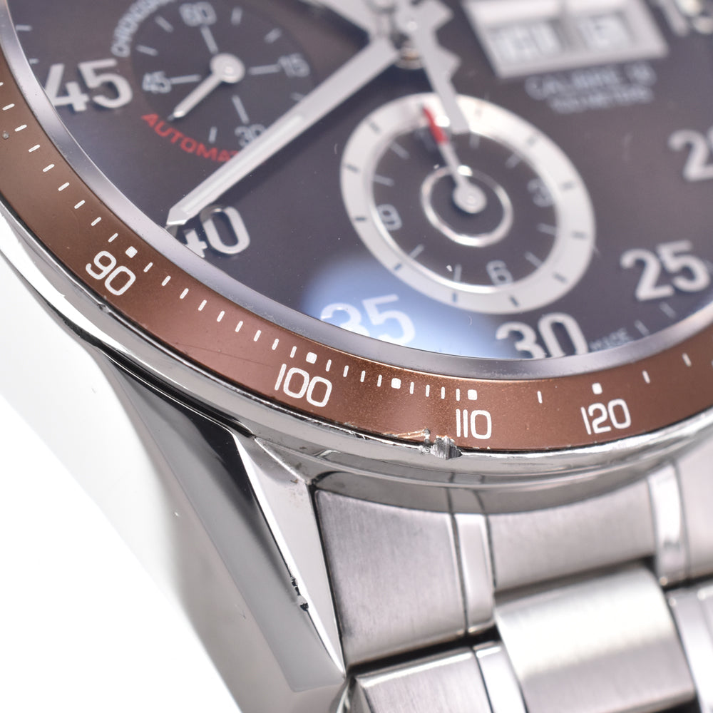 with paper TAG HEUER Carrera CV2A12.BA0796 Chronograph Brown Dial Automatic Men's
 Watch C#149648
