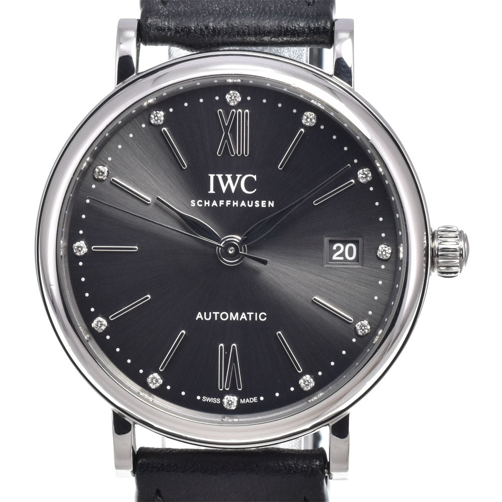 with paper IWC SCHAFFHAUSEN Portofino Automatic 37 IW458603 12P diamond gray Dial Automatic Men's
 Watch C#149649