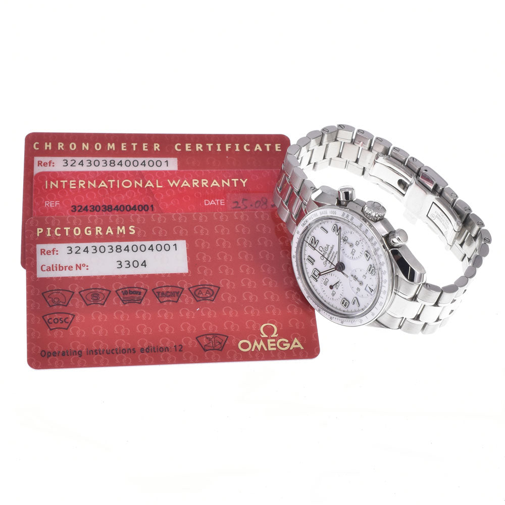 with paper OMEGA Speedmaster 324.30.38.40.04.001 white Dial Automatic Men's
 Watch D#149651