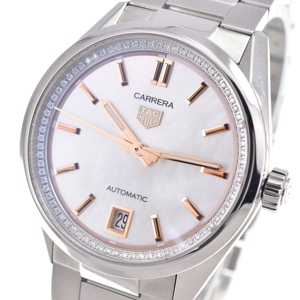 TAG HEUER Carrera WBN231C diamond White shell Dial Automatic Ladies
 Watch B#149653