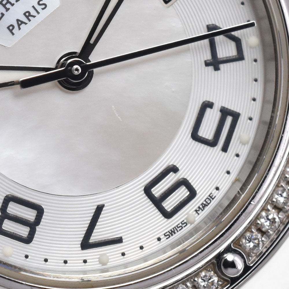 HERMES Clipper CP1.330 diamond Silver / white shell Dial Quartz Ladies
 Watch D#149655