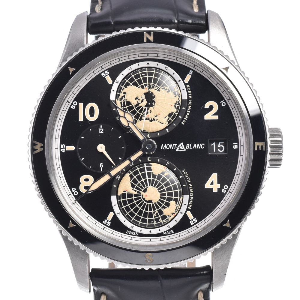 MONTBLANC Geosphere 117838 World time black Dial Automatic Men's
 Watch D#149661