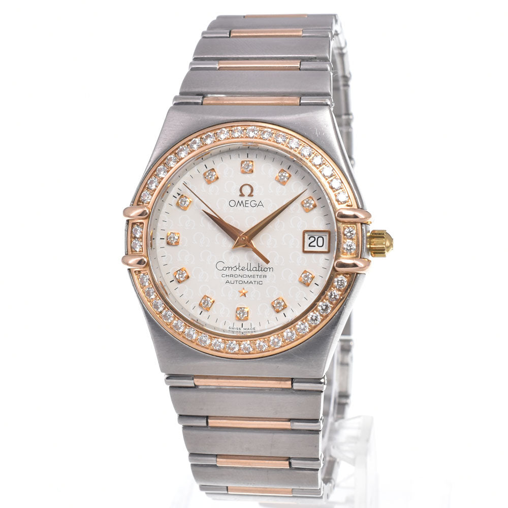OMEGA Constellation 1308.35 11P Diamond Bezel Diamond Ivory Dial Automatic Ladies
 Watch K#149663