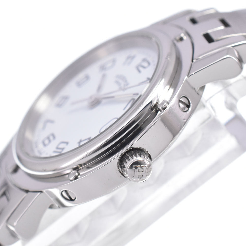 HERMES Clipper CL4.210 D buckle white Dial Quartz Ladies
 Watch E#149669