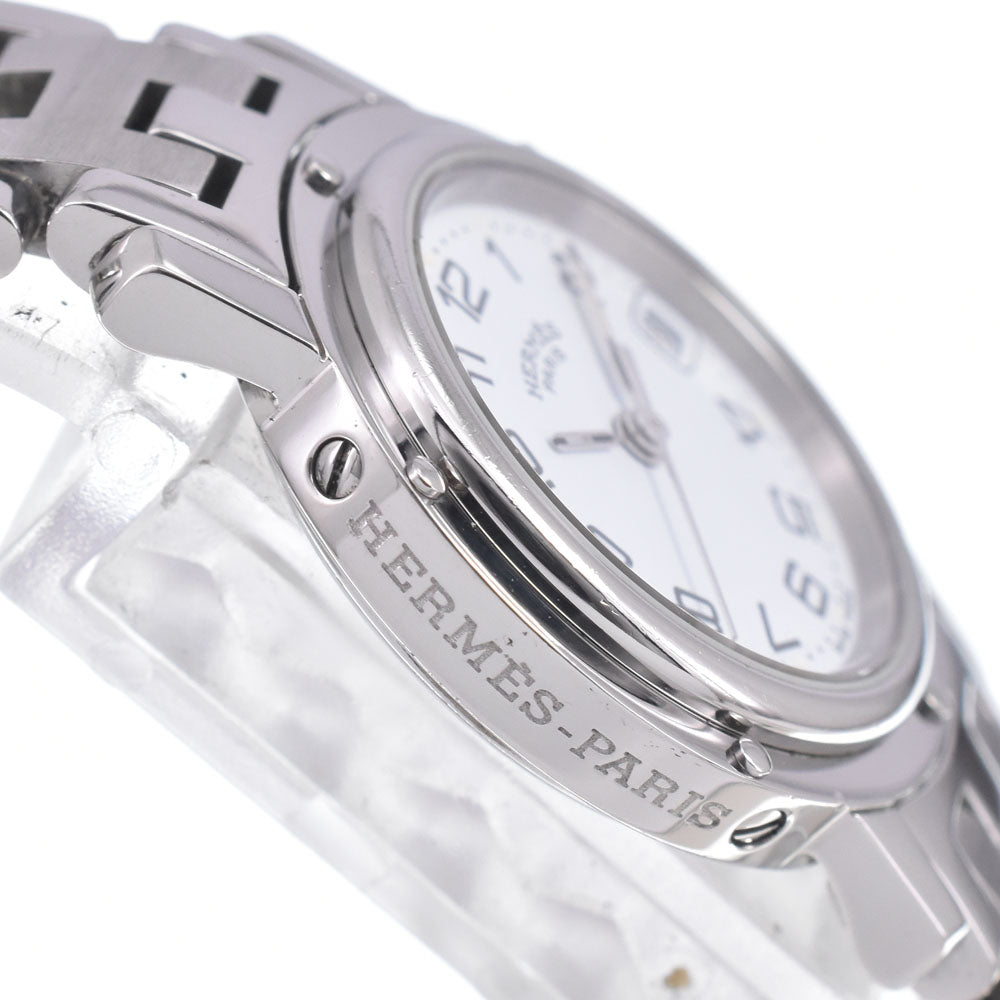 HERMES Clipper CL4.210 D buckle white Dial Quartz Ladies
 Watch E#149669